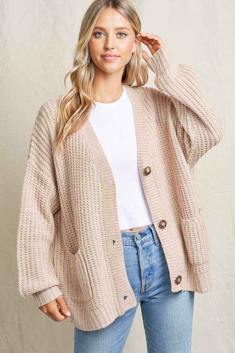 Maronie Oatmeal Cardigan