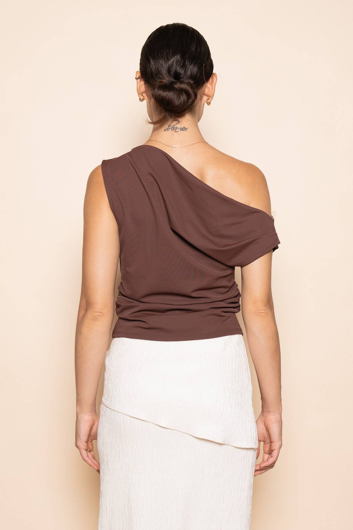 Fore Collection Chocolate Asymmetric Top
