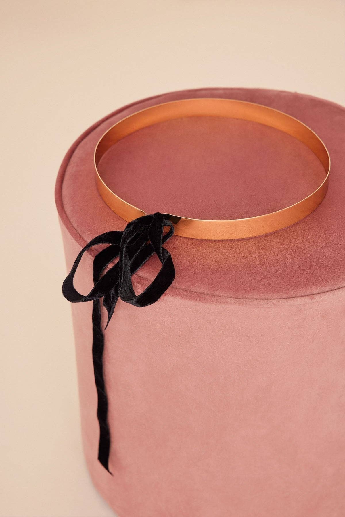 Louvre Black Velvet Belt