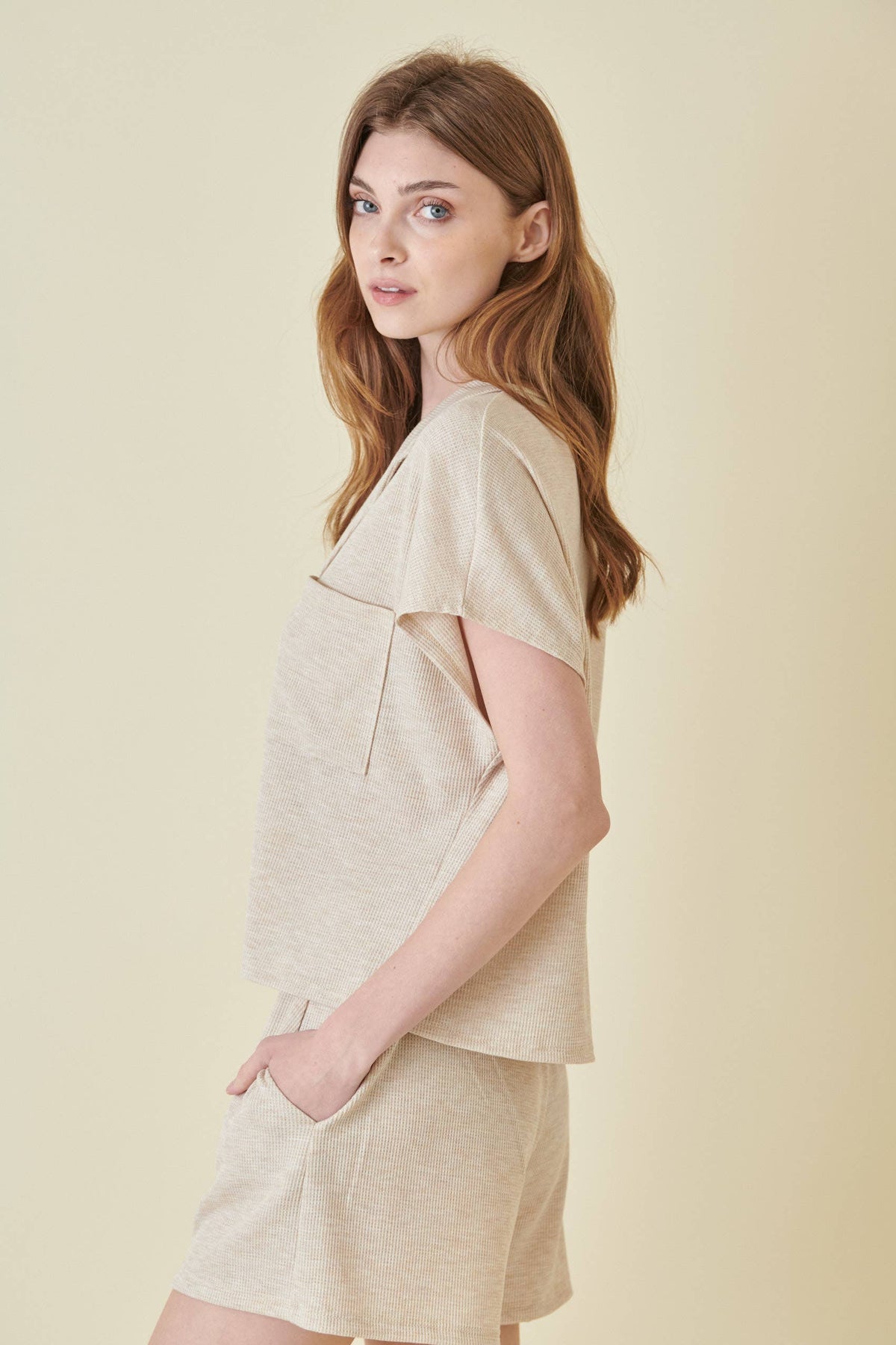 Fore Collection Boxy Waffle Knit Top