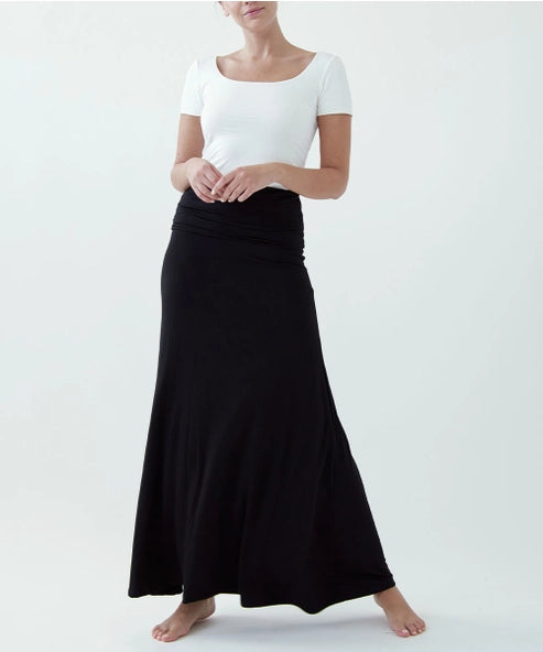 S.K. Bamboo Maxi Skirt Black