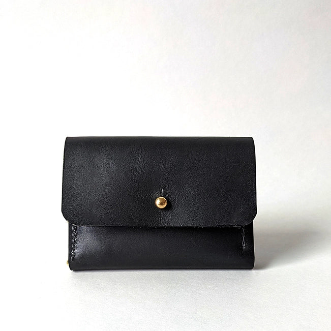 Directive Mini Fold Leather Wallet | Matte Black