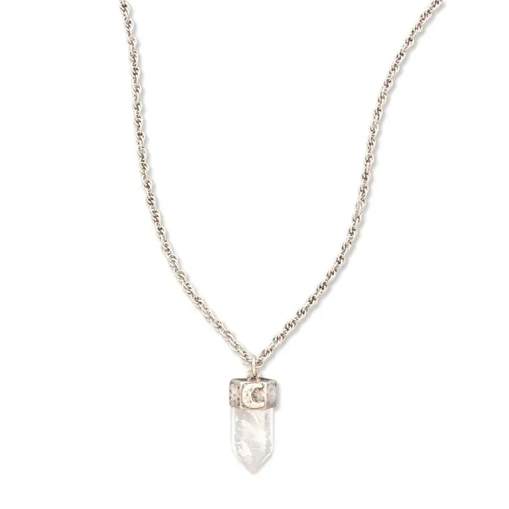 Hiouchi Moon Magic Crystal Necklace Silver