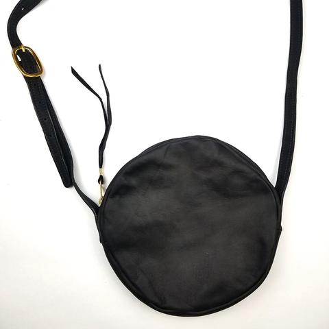 Directive Leather Canteen Crossbody Bag - Matte Black