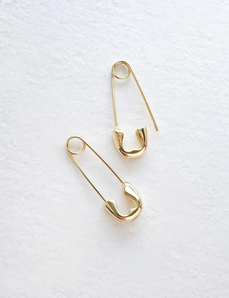 Nuance Gold-Filled Safety Pin Earrings