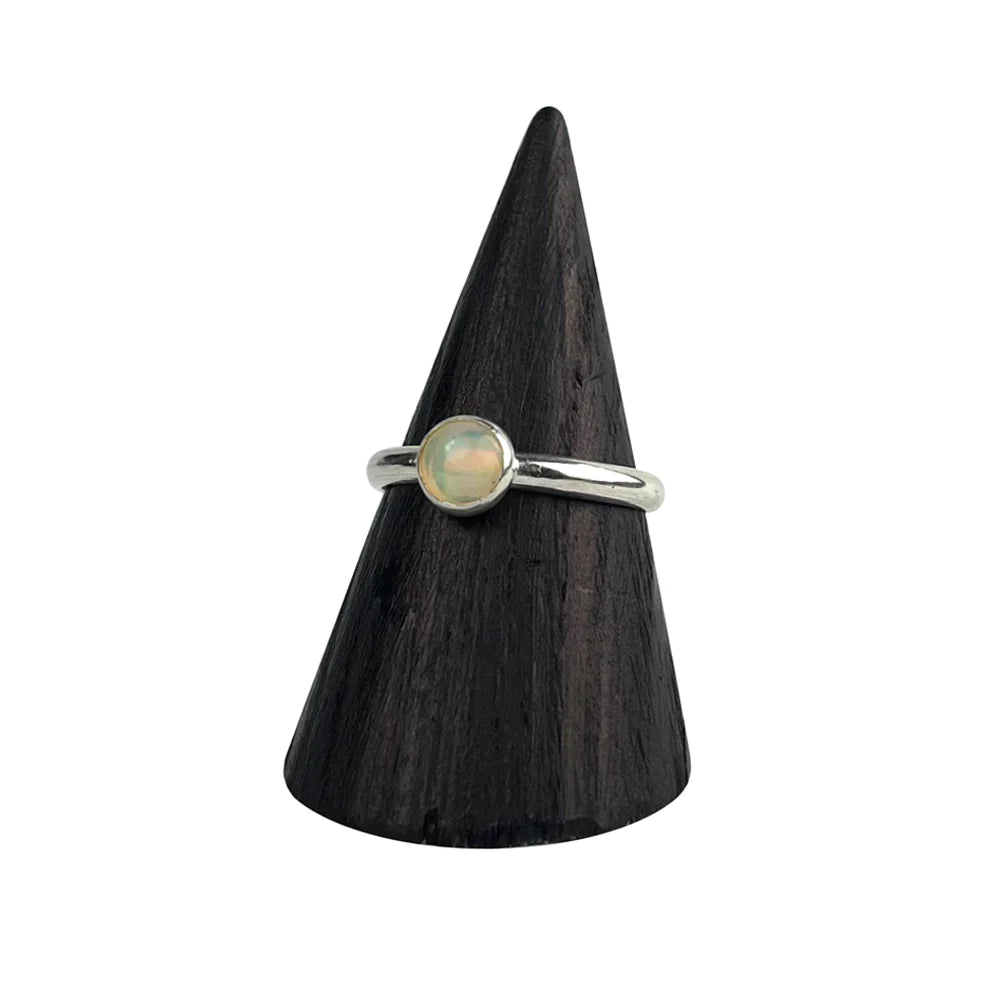 Hellhound Jewelry Opal Stacker Ring