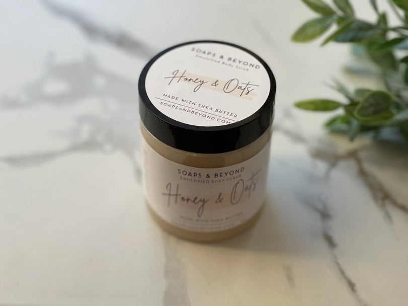 Soaps & Beyond Emulsified Body Scrub | Lavender or Honey+Oats