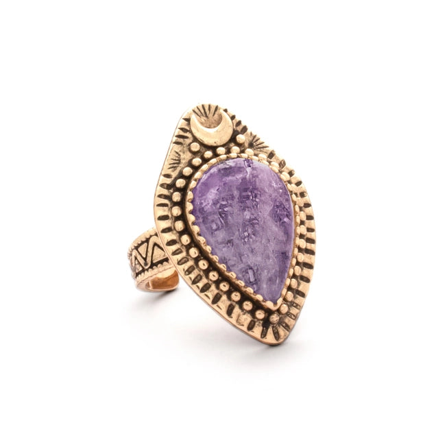 Hiouchi Moonlight Ring | Amethyst | Silver & Gold