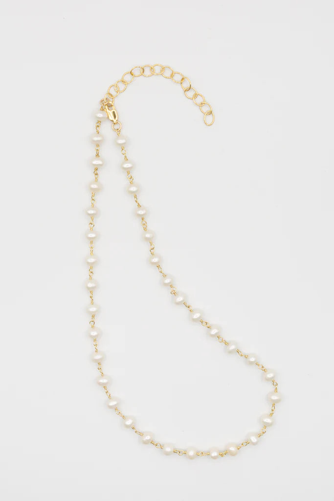 Susan Rifkin Pearl & Gold Filled Necklace