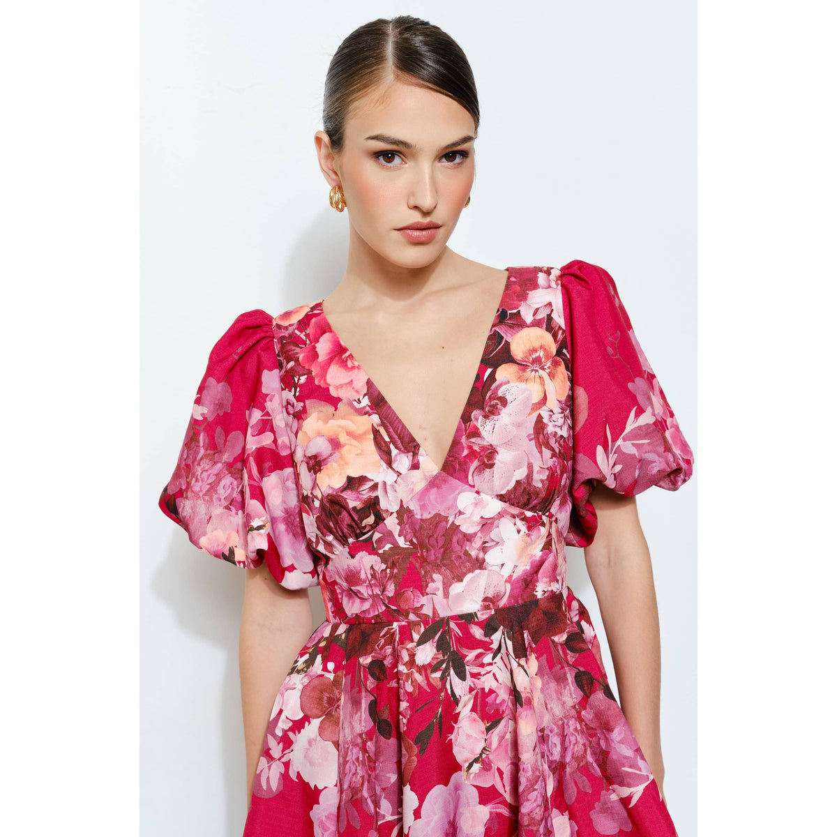 INA Floral Puff Sleeve Mini