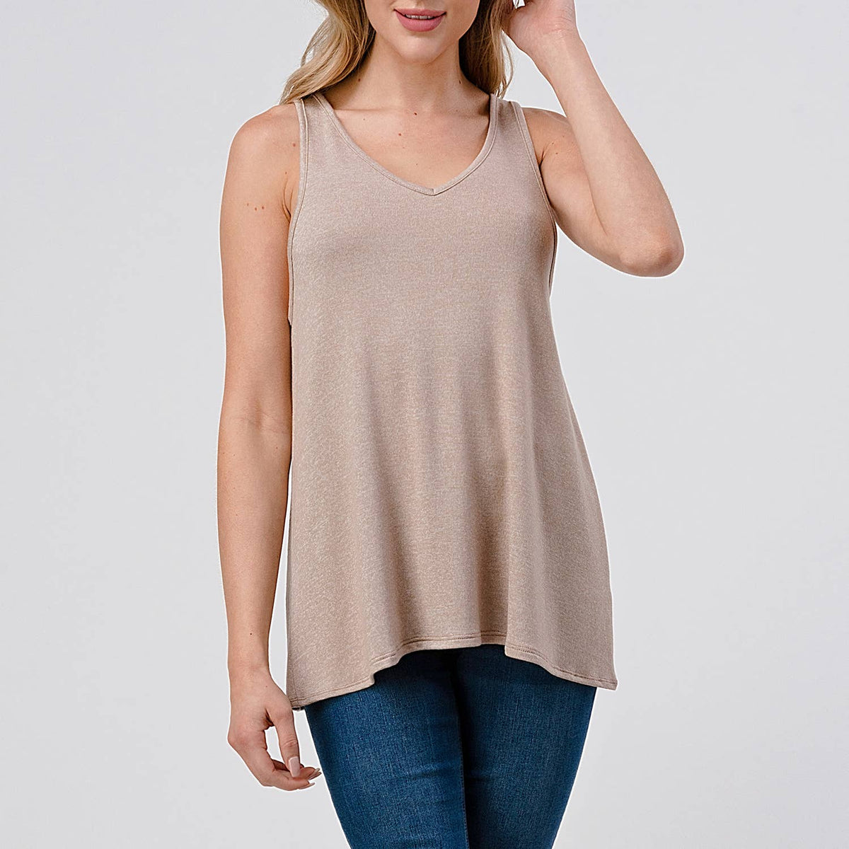 Heimous V-neck Knit Tank Top