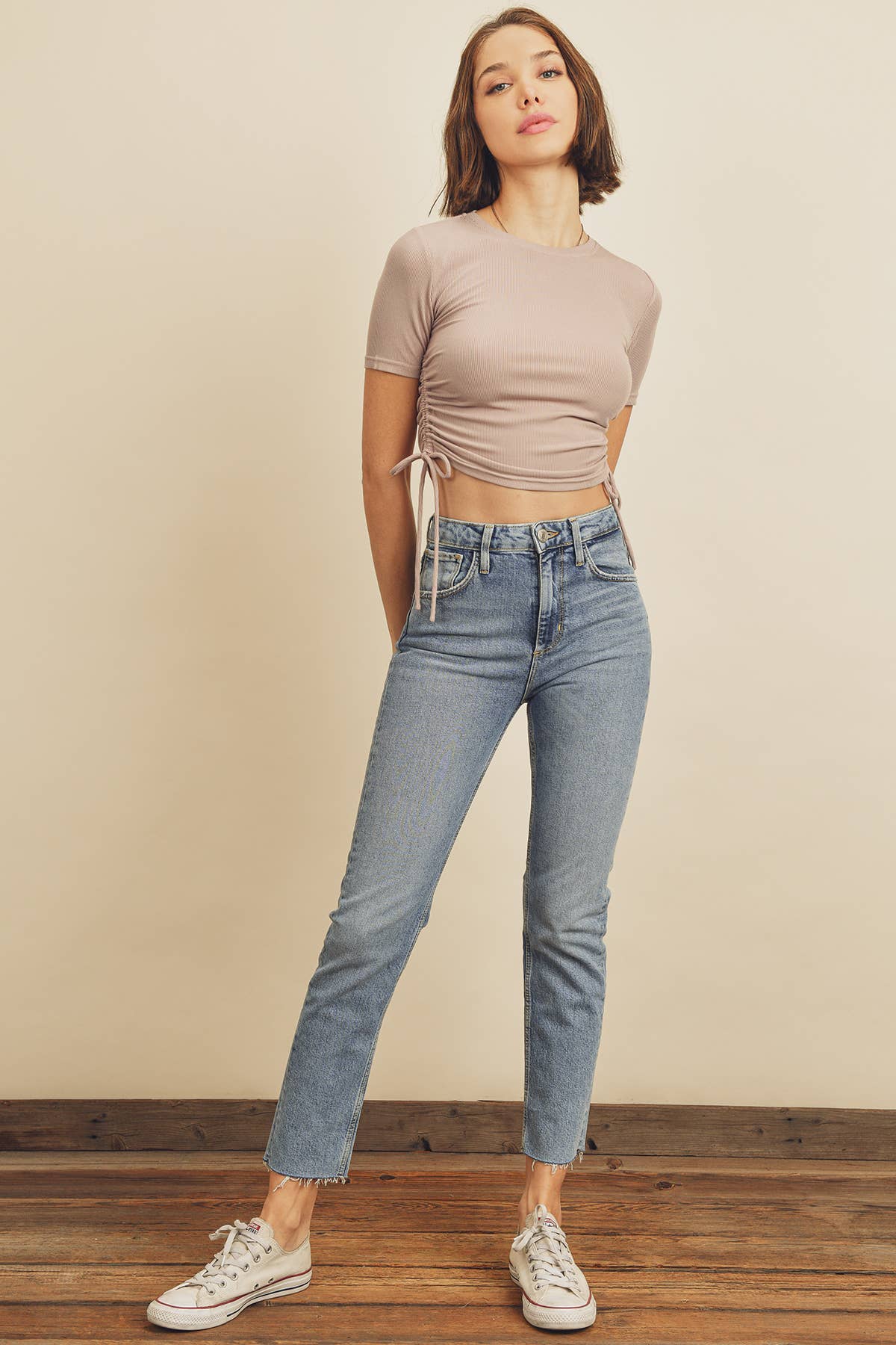 Dress Forum Drawstring Ruched Tee