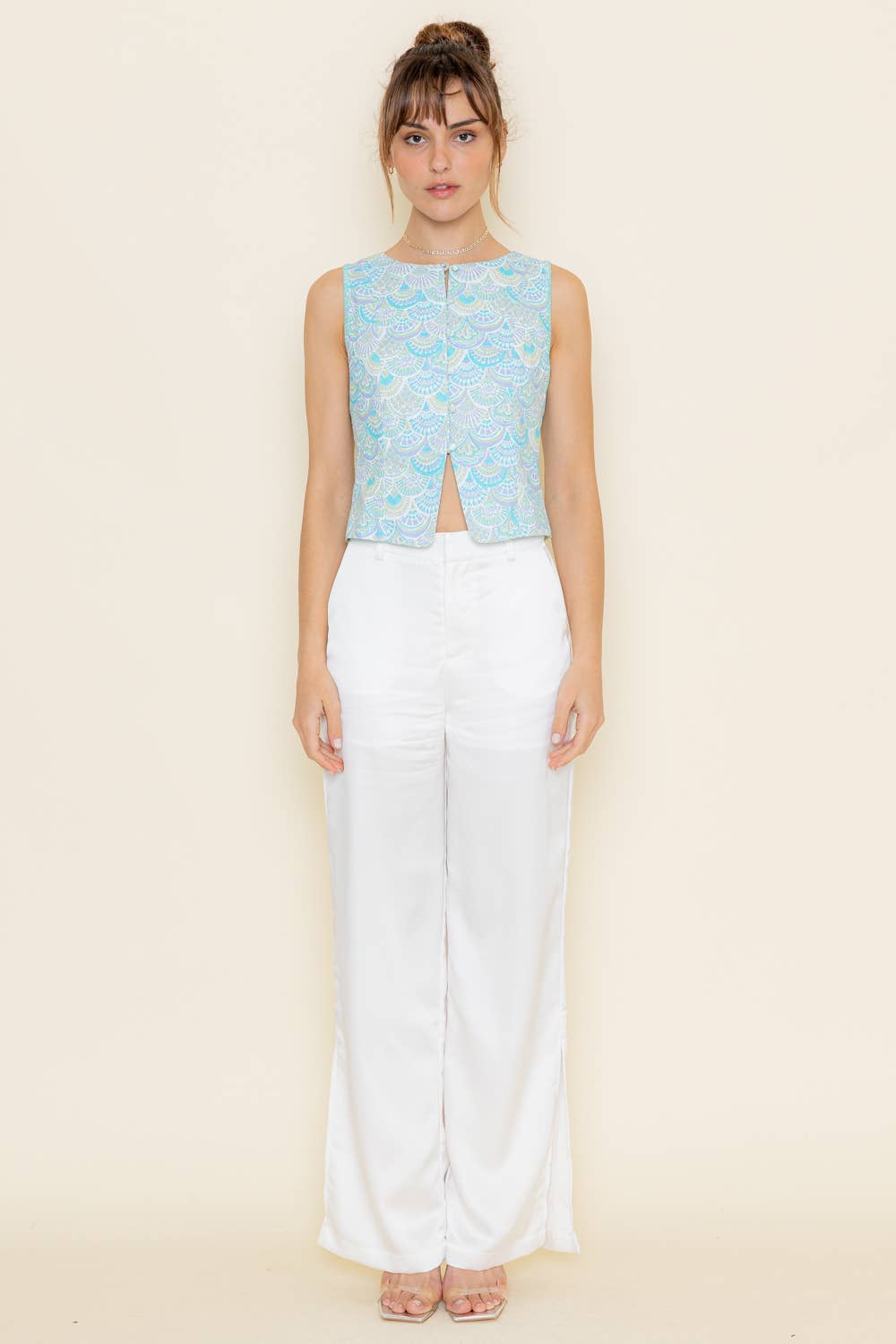 Fore Collection Satin Side Split Pants