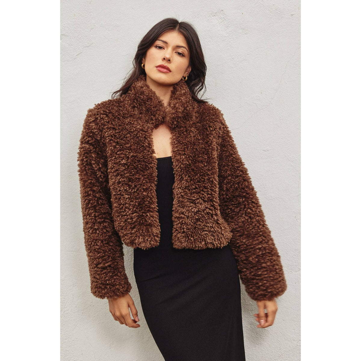 Dress Forum Soft Teddy Cropped Jacket