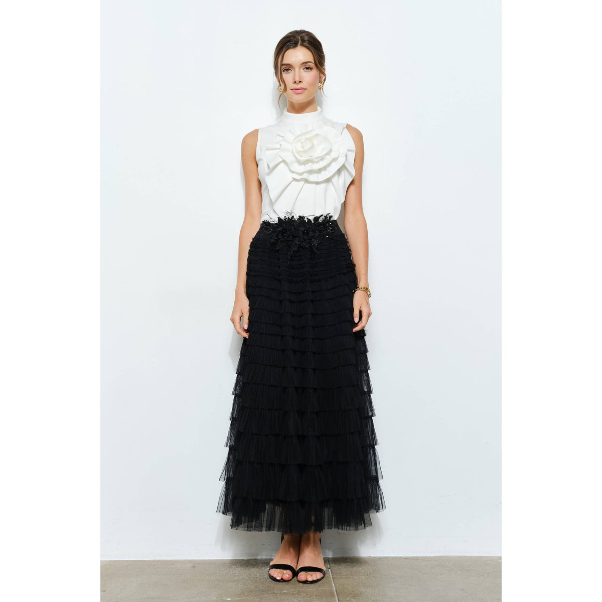 INA Sheer Layered Maxi