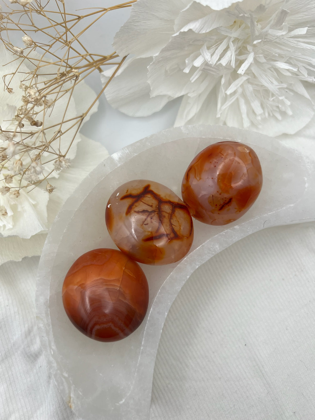 Witch's Way Carnelian Palm Stone