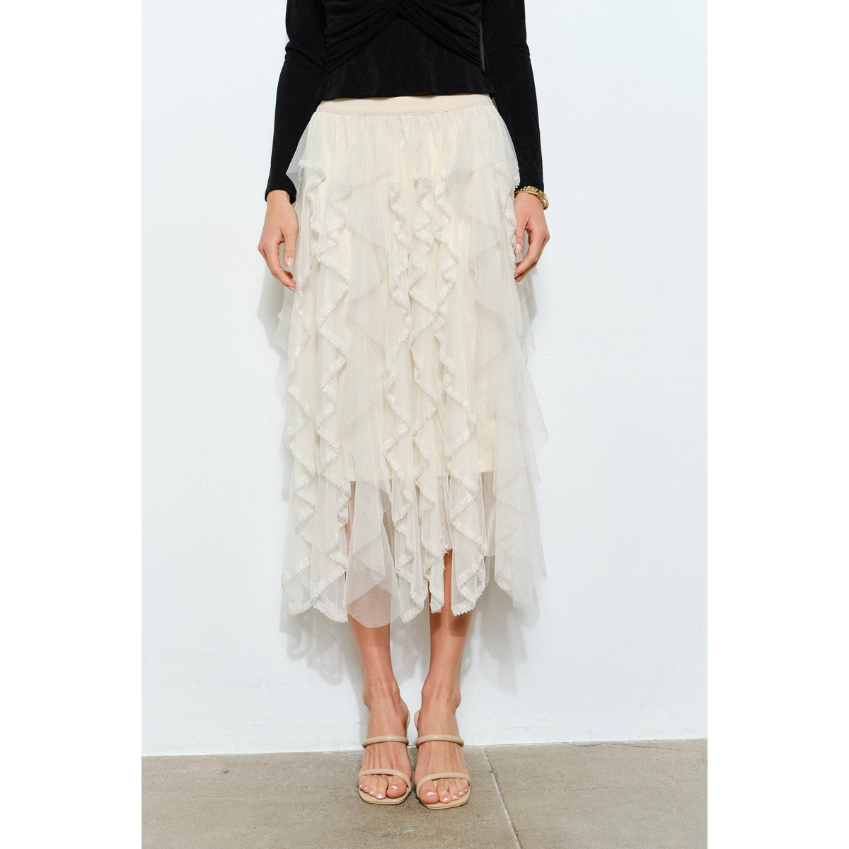 INA Beaded Tulle Skirt