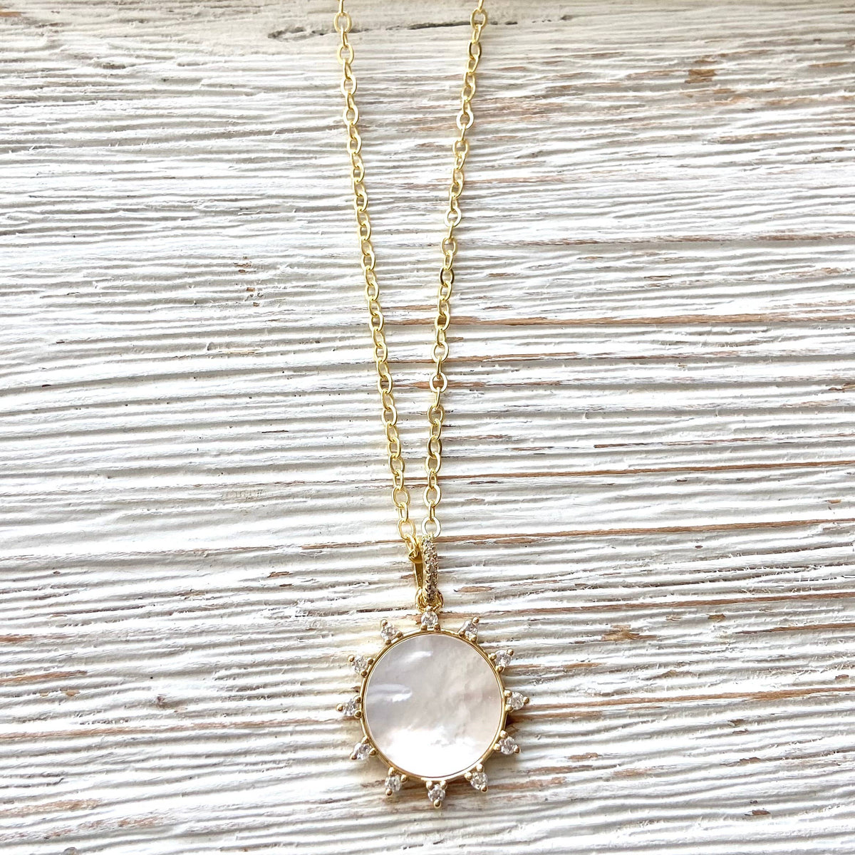 VB&CO Sun Pearl sunburst Necklace