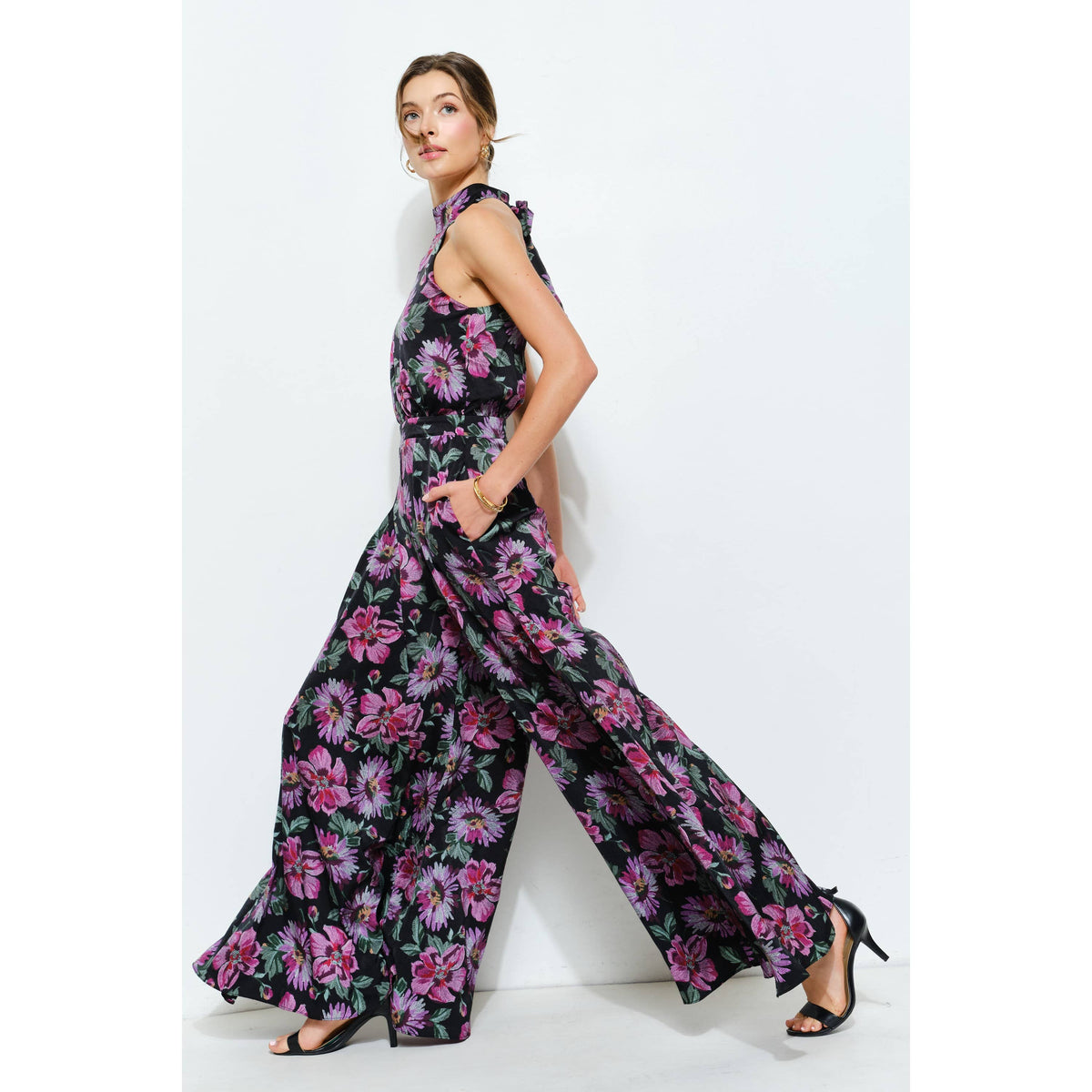 INA Floral Wide-Leg Jumpsuit