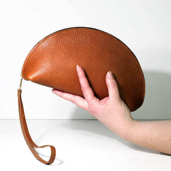 Directive Leather Shell Bag - Brandy