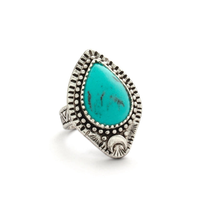 Hiouchi Moonlight Ring | Turquoise | Silver & Gold