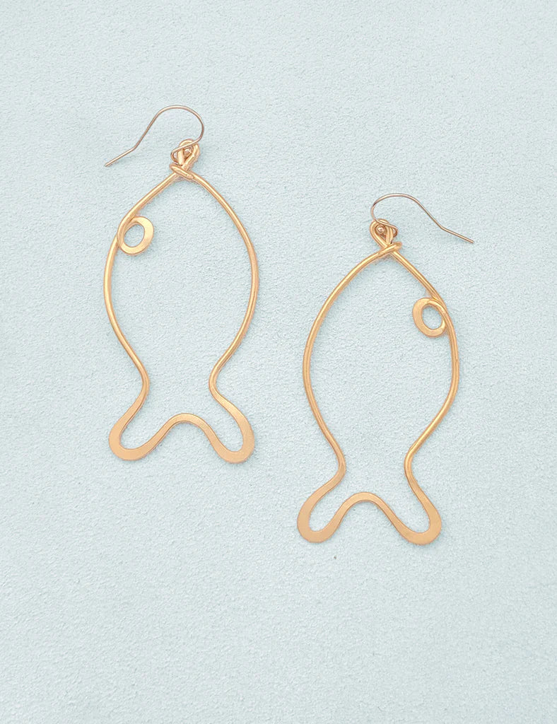 Nuance Wire Fish Earrings
