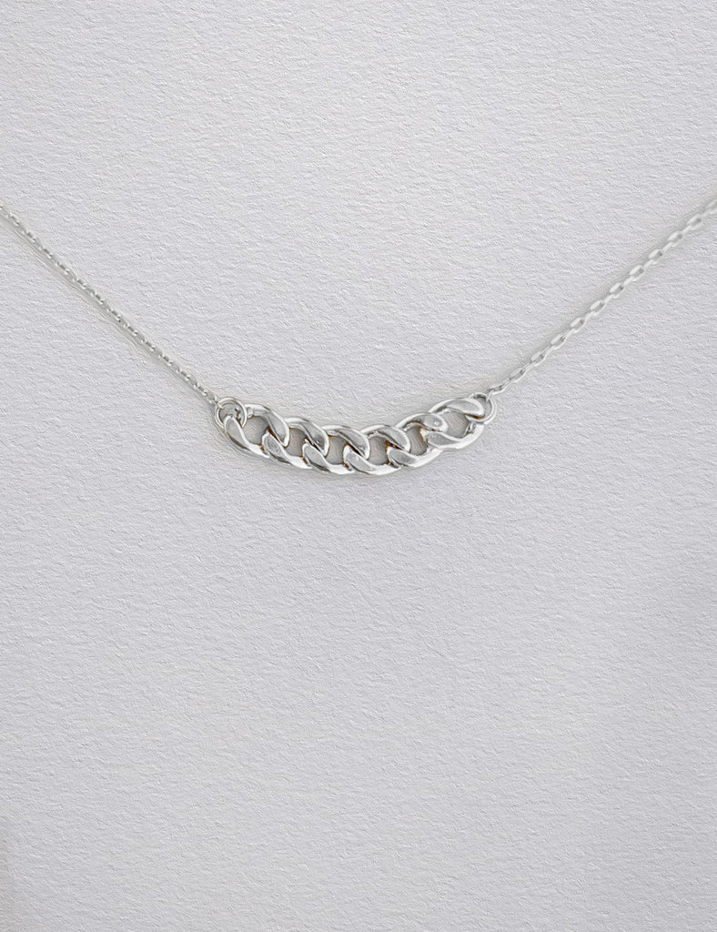Nuance Petite Link Necklace | Yellow & White Gold