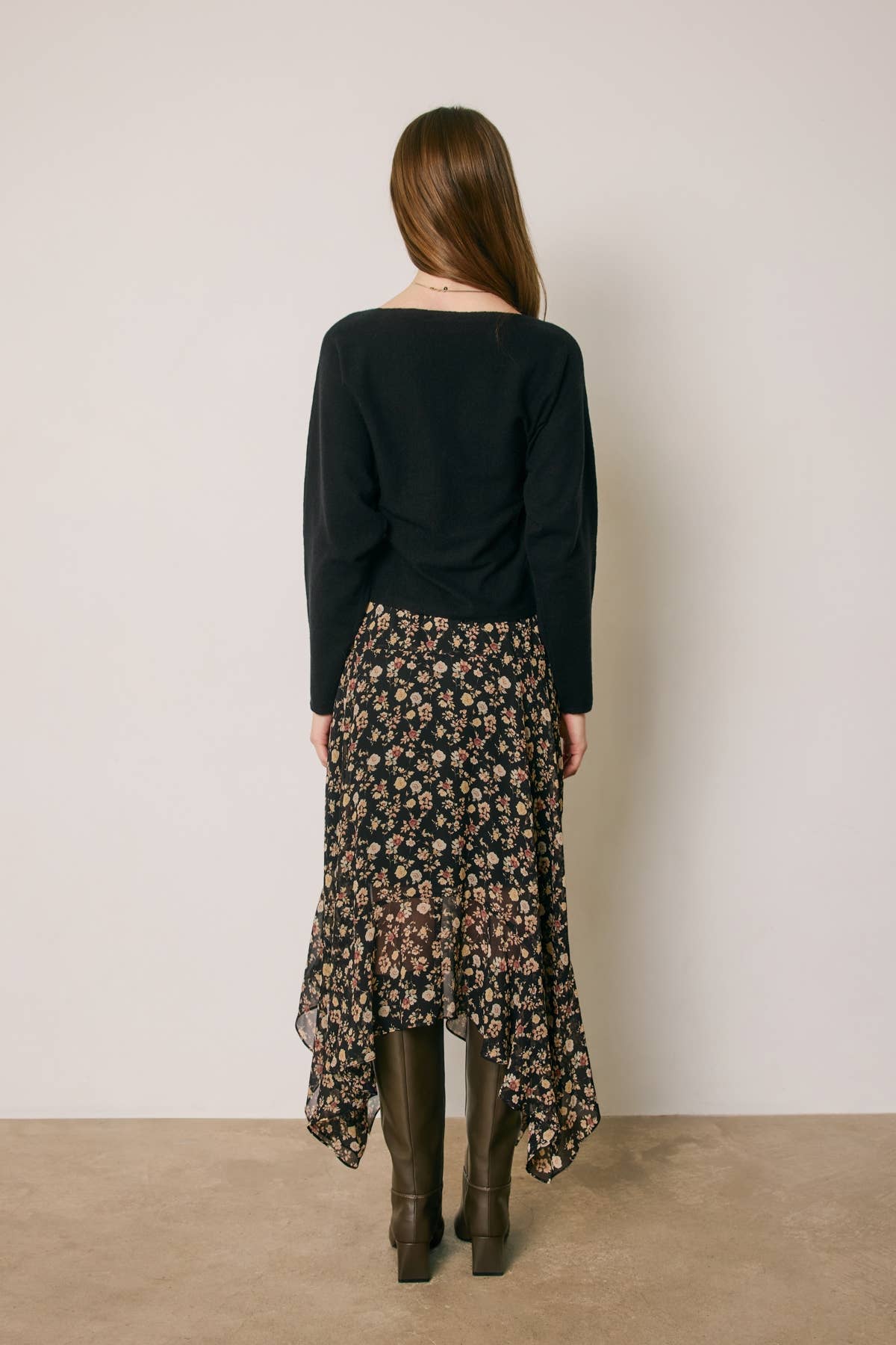 Dress Forum Floral Ruffled Handkerchief Skirt