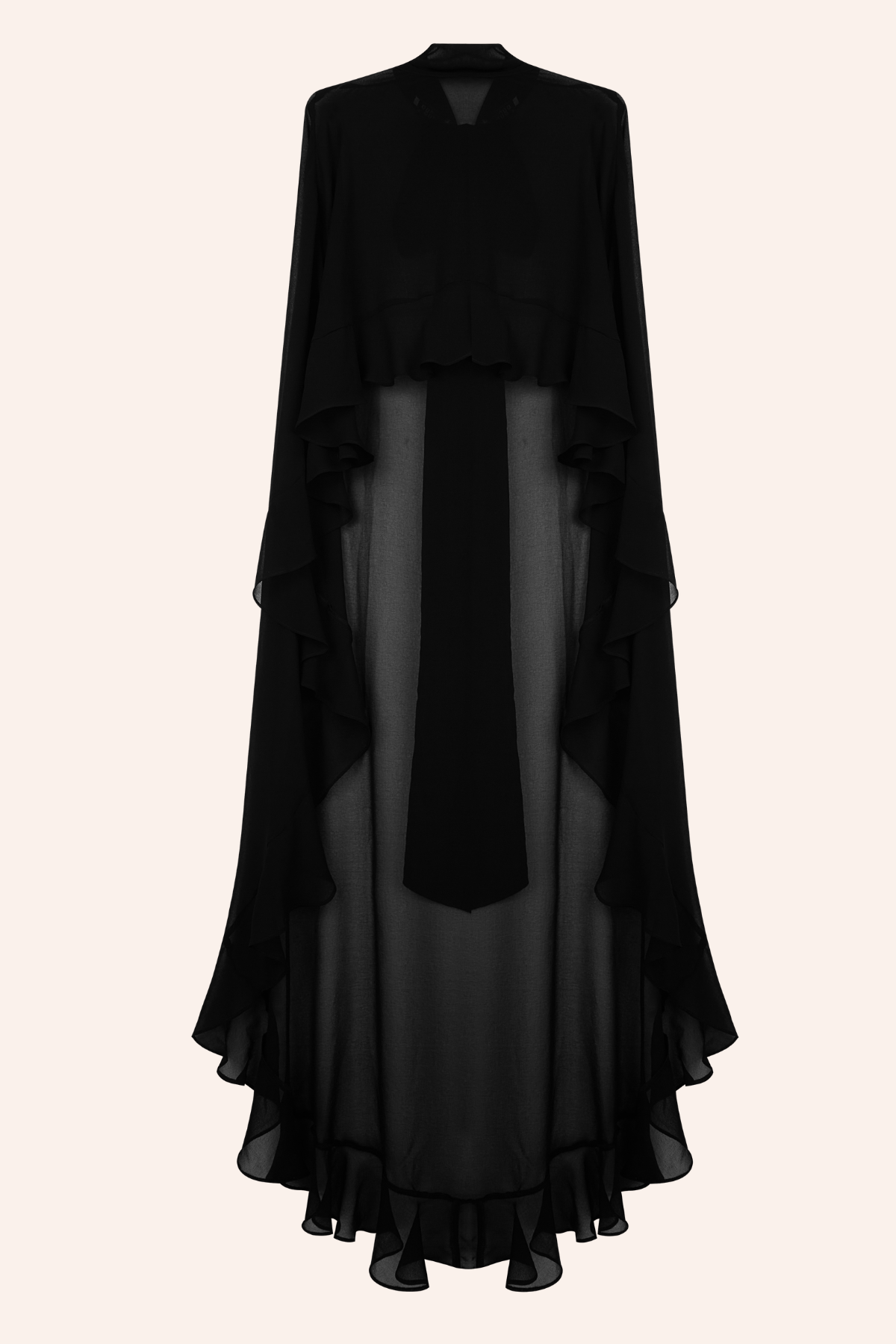 Allure Black Chiffon Cape
