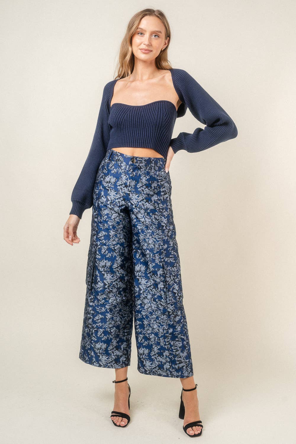 Fore Collection Strapless Sweater Set
