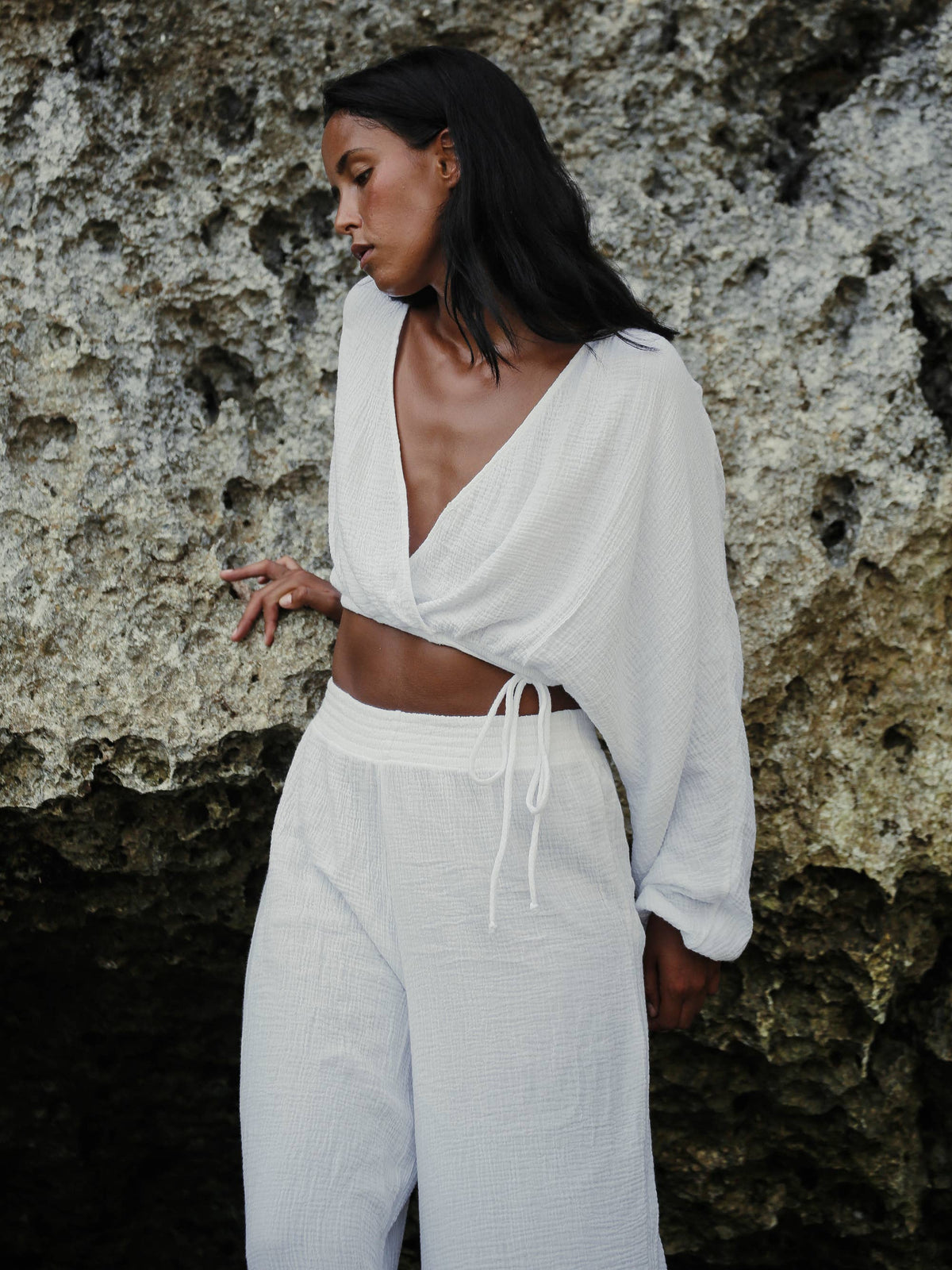 The Handloom Siena Top - White