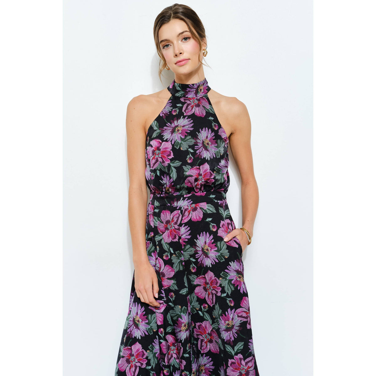 INA Floral Wide-Leg Jumpsuit