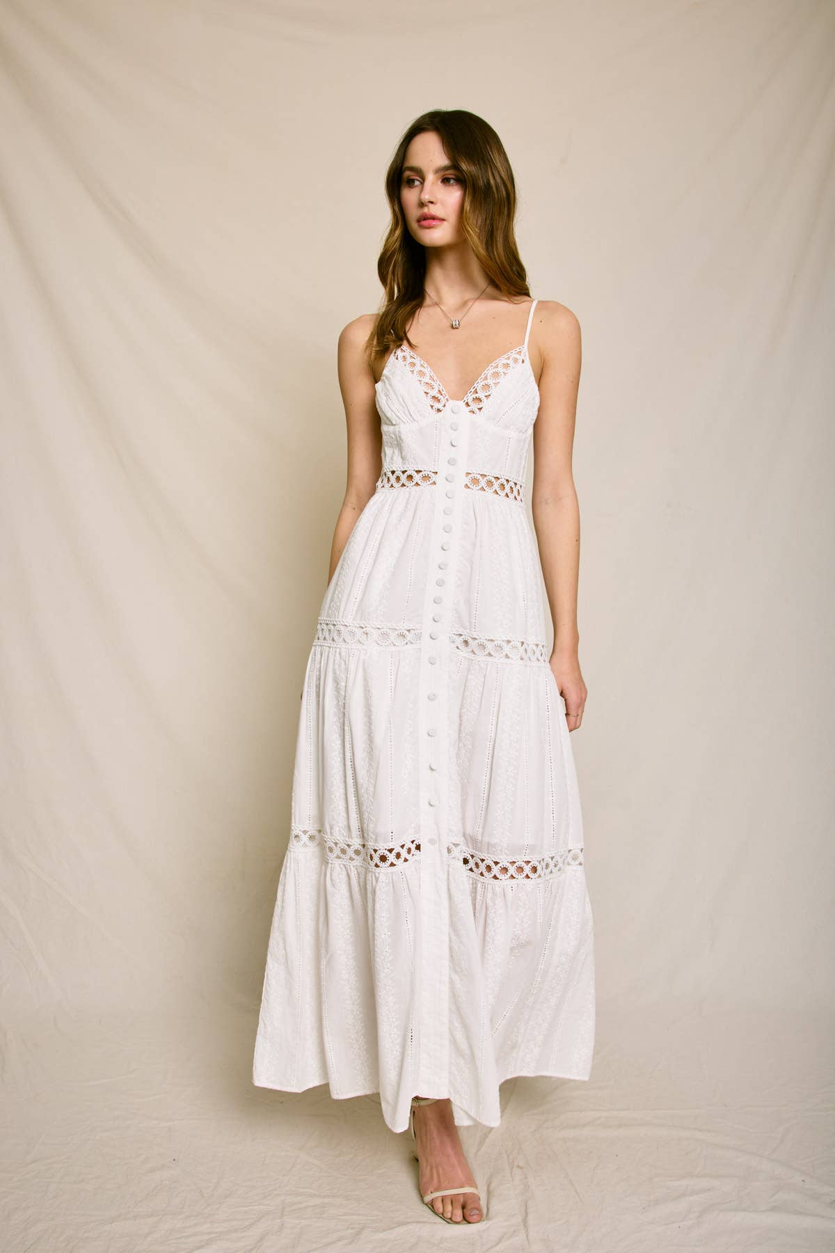 Dress Forum Eyelet Lace Tiered Maxi Dress – TOILE Dress Forum Eyelet Lace Tiered Maxi Dress – TOILE