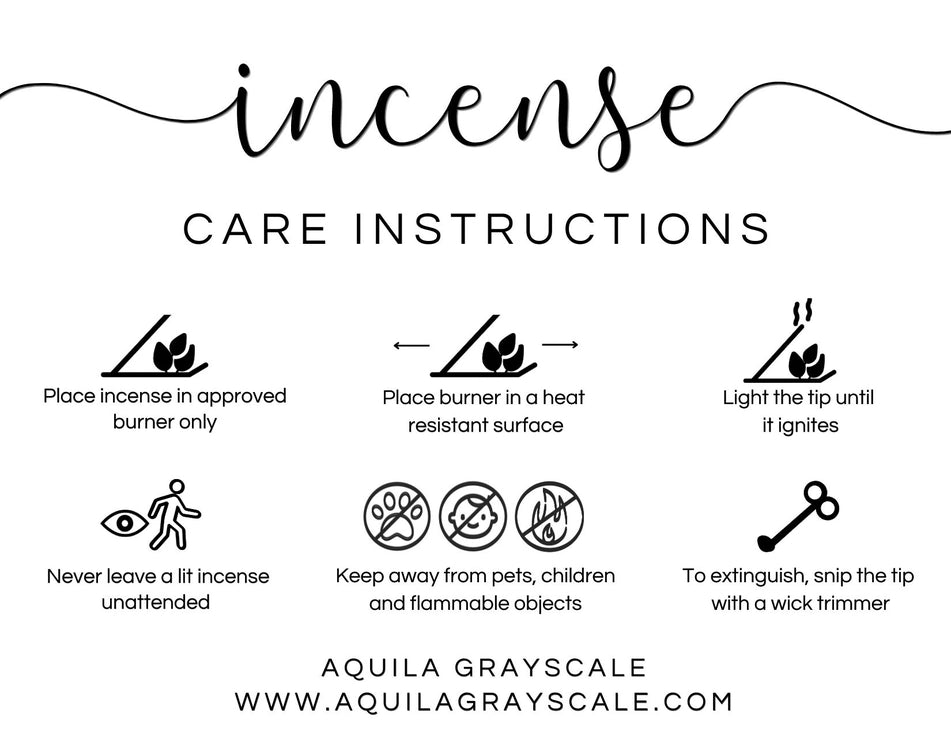 Aquila Grayscale Incense- Choose your Scent!