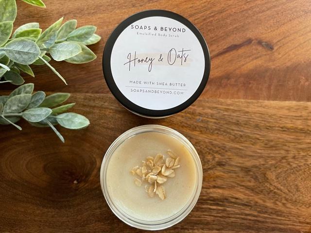 Soaps & Beyond Emulsified Body Scrub | Lavender or Honey+Oats