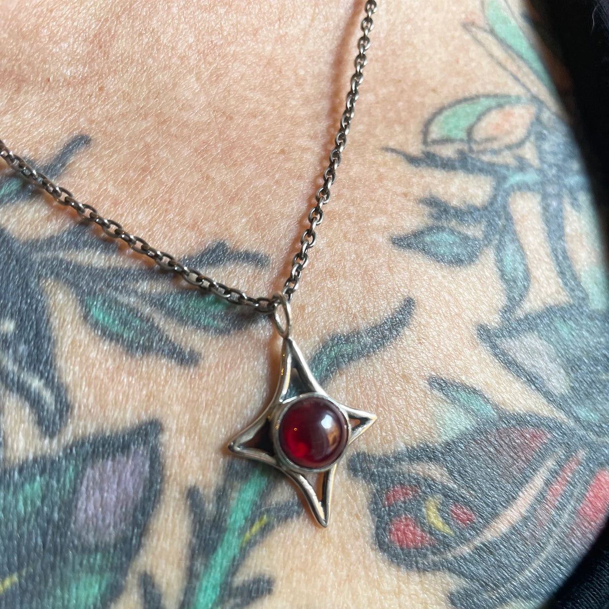 Hellhound Jewelry Garnet Orion Charm Necklace | Ready to Ship