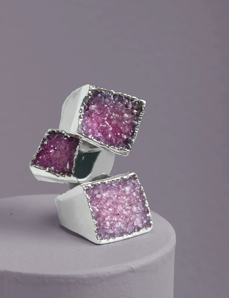 Nuance Silver Druzy Ring | More Color Options