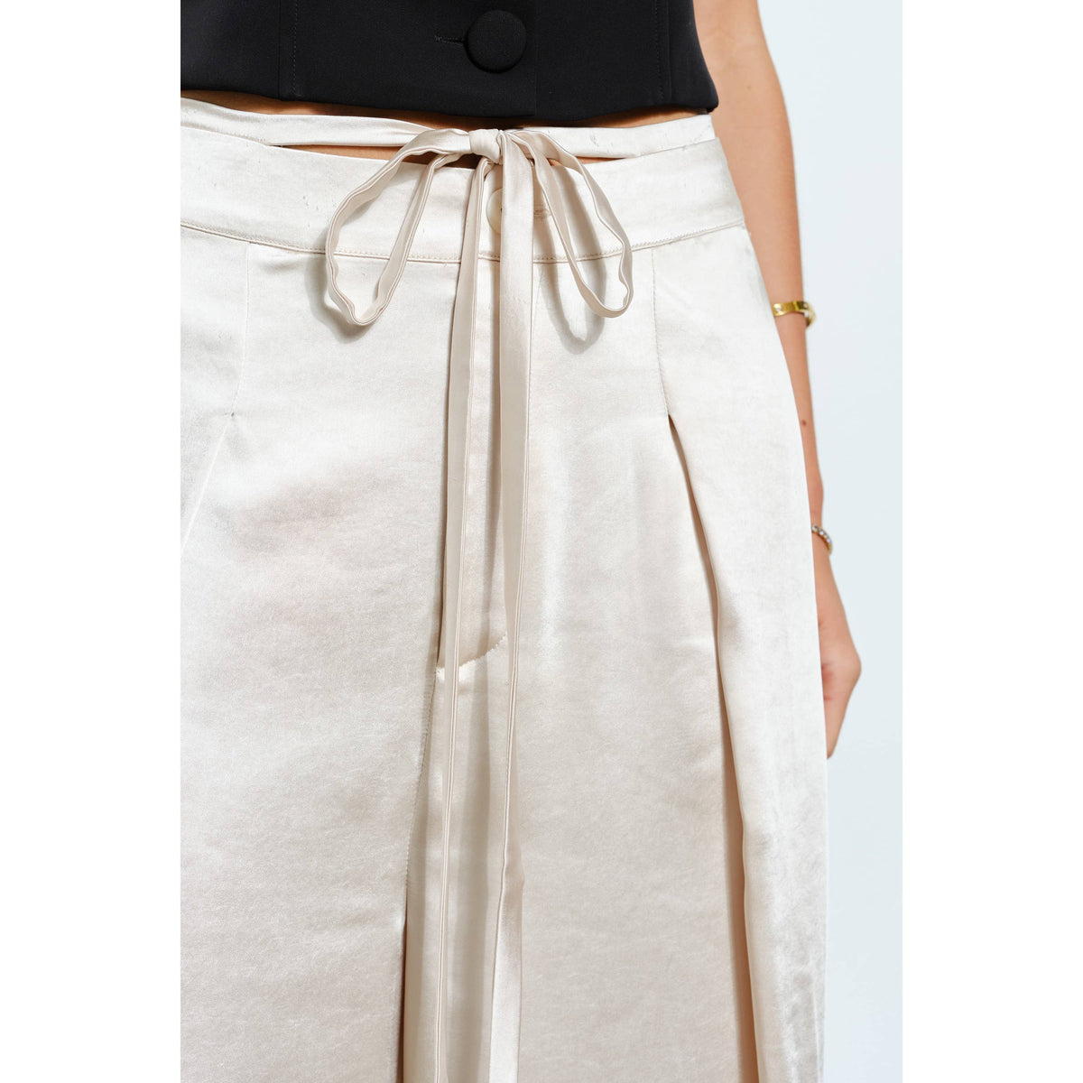 INA Satin Wide-Leg Pants