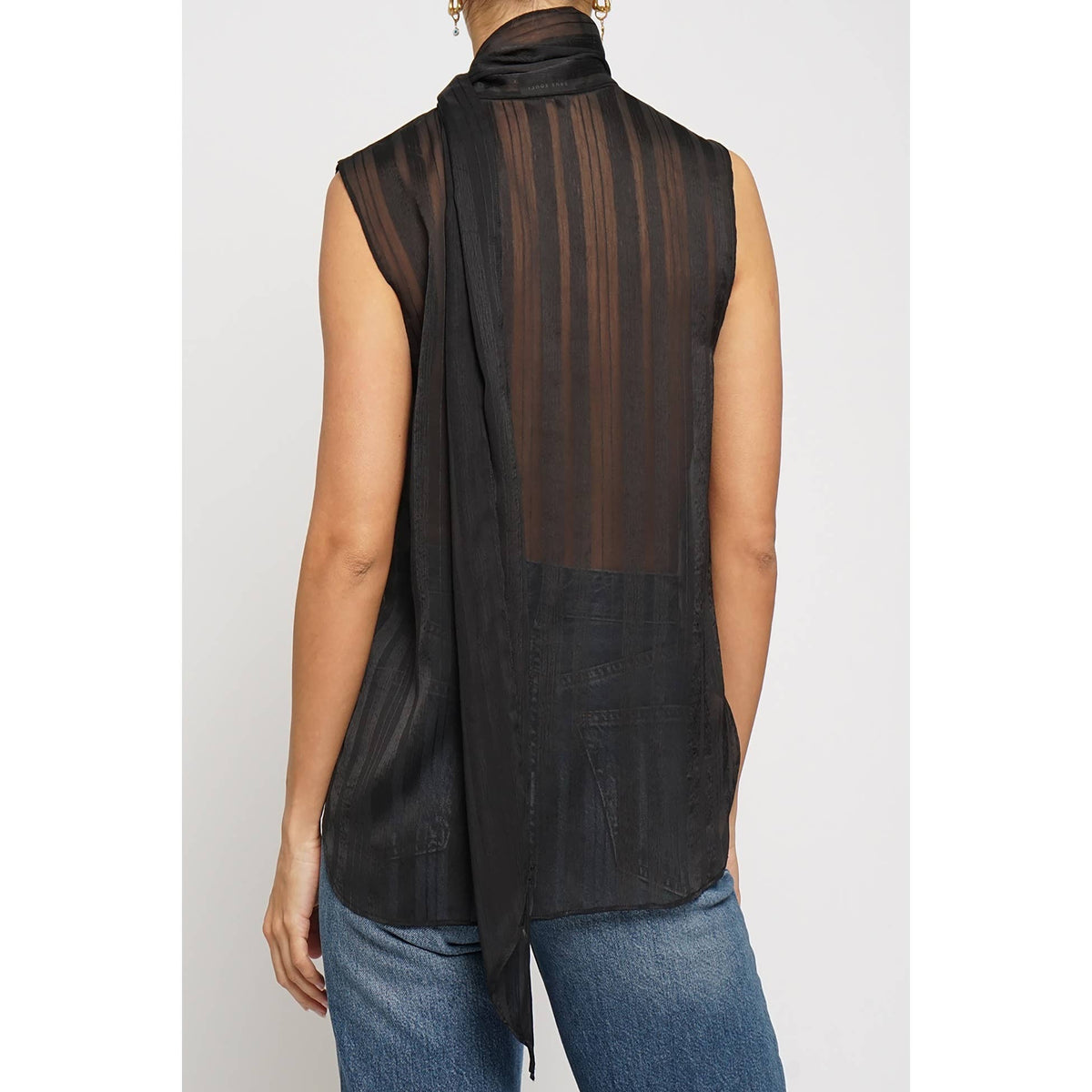 San Souci Tie Sleeveless Blouse