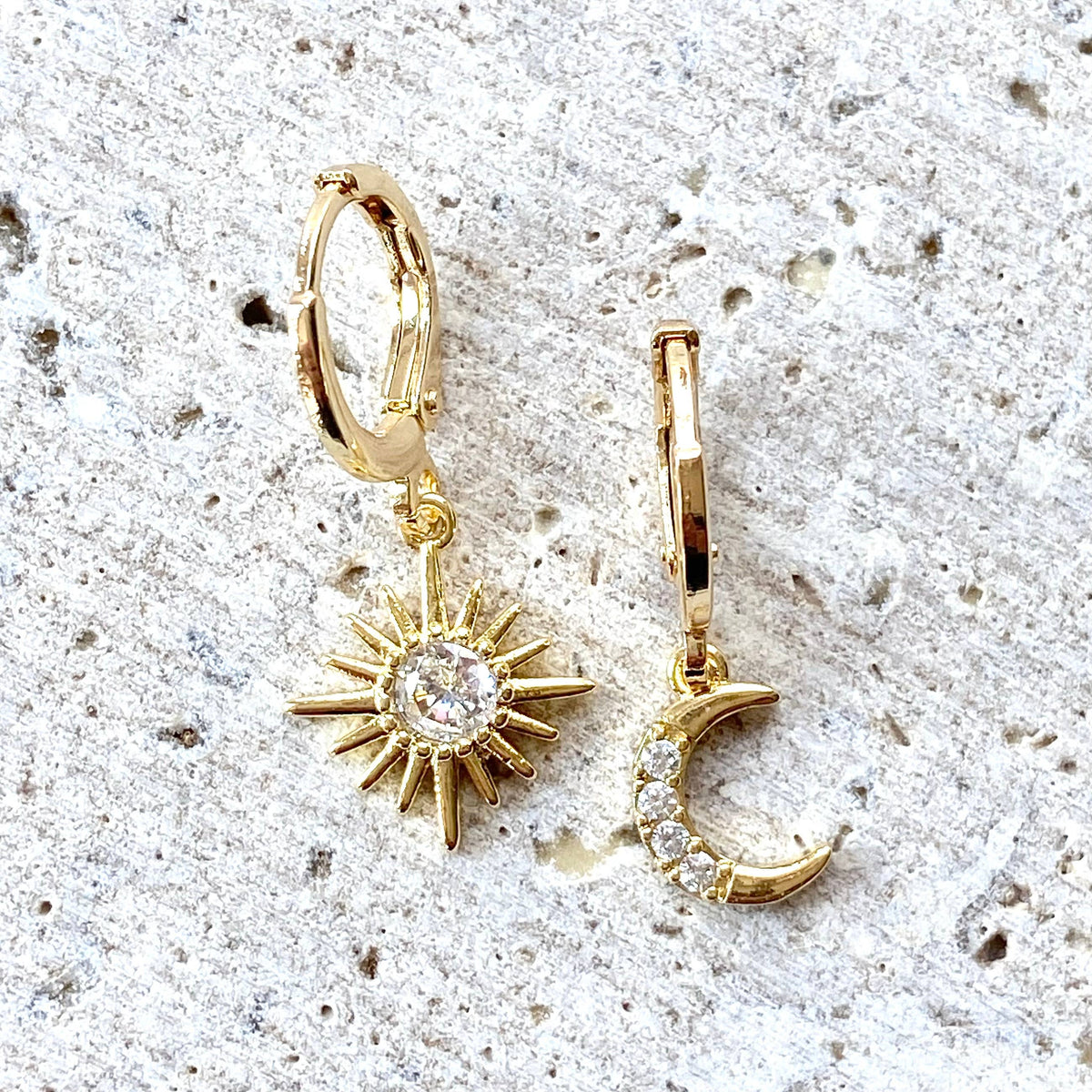 VB&CO Sun + moon celestial Earrings