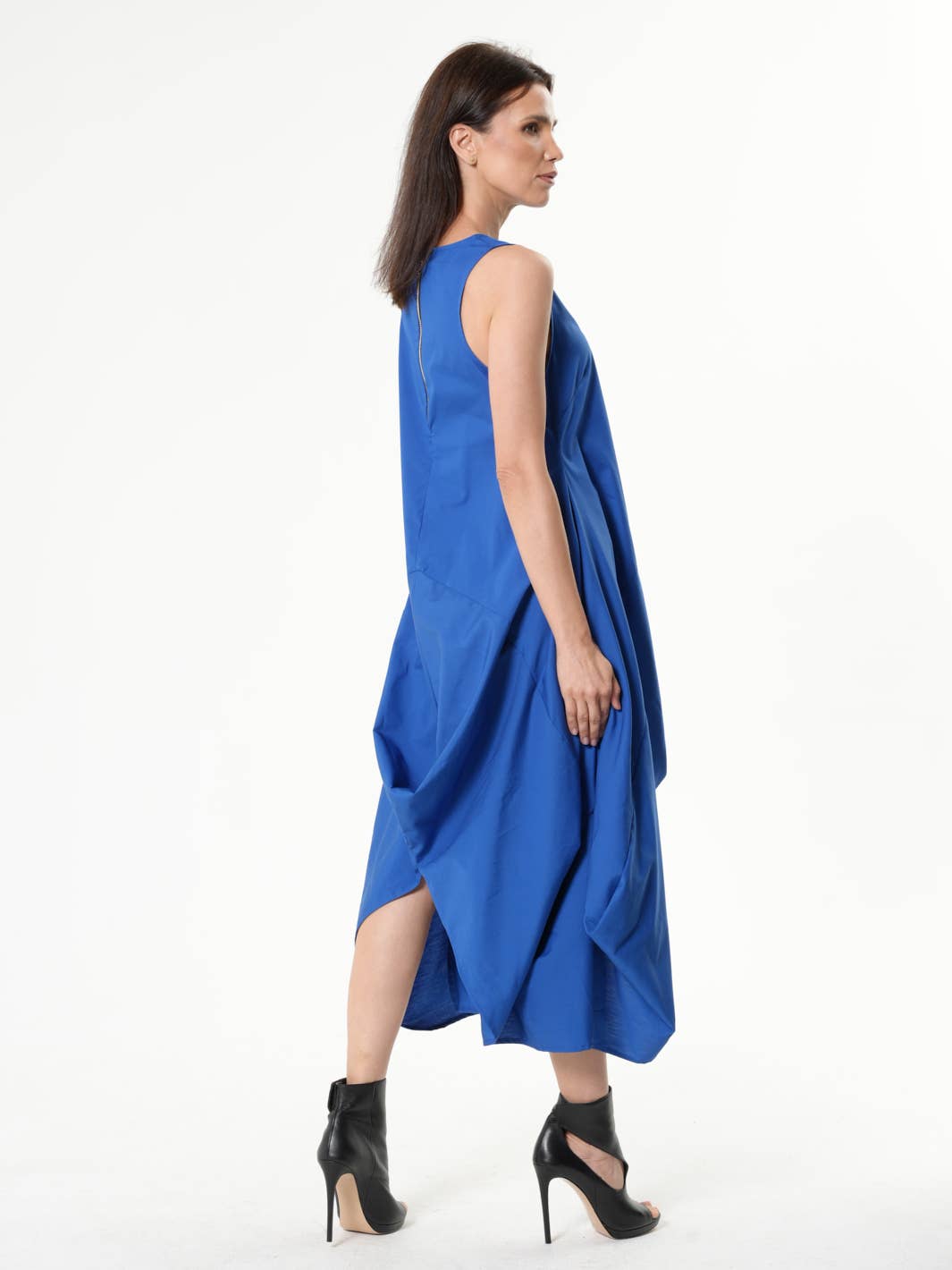 Metamorphoza Asymmetric Sleeveless Blue Dress