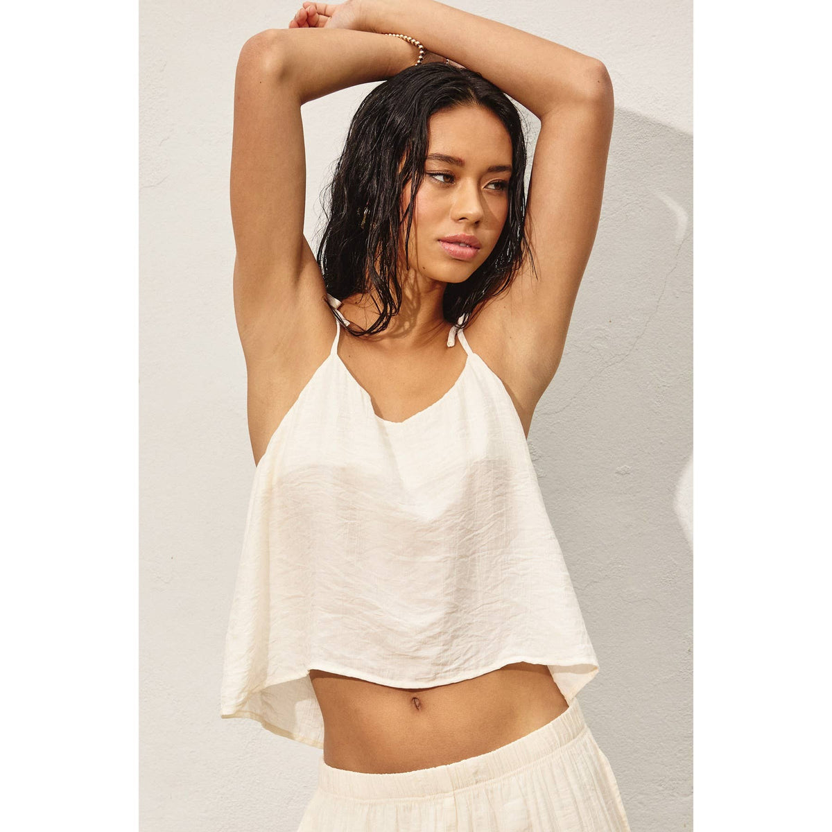 Dress Forum Tie Shoulder Boxy Cami Top