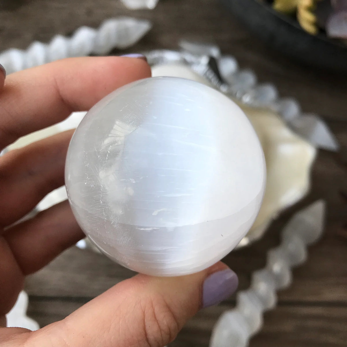 Witch's Way Selenite Sphere