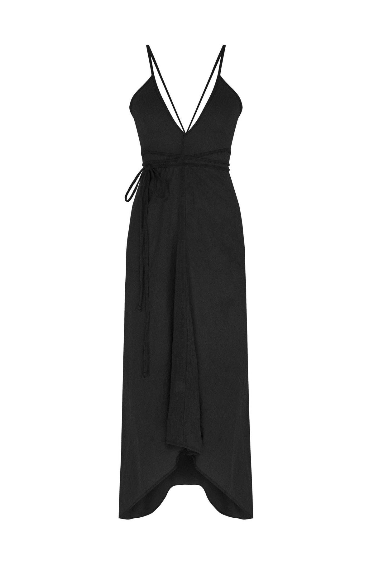 The Handloom Sage Maxi Dress - Black