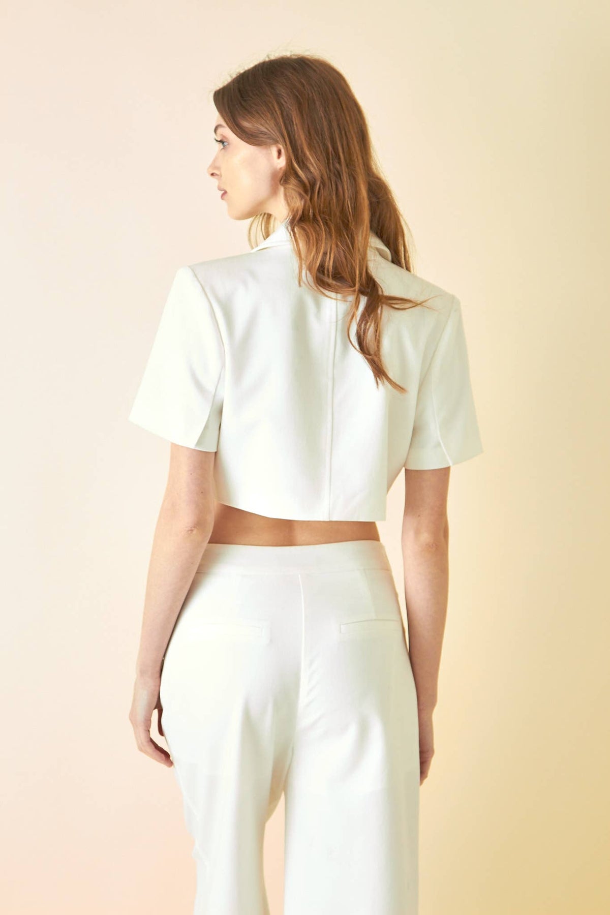 Fore Collection Cropped Linen Blazer