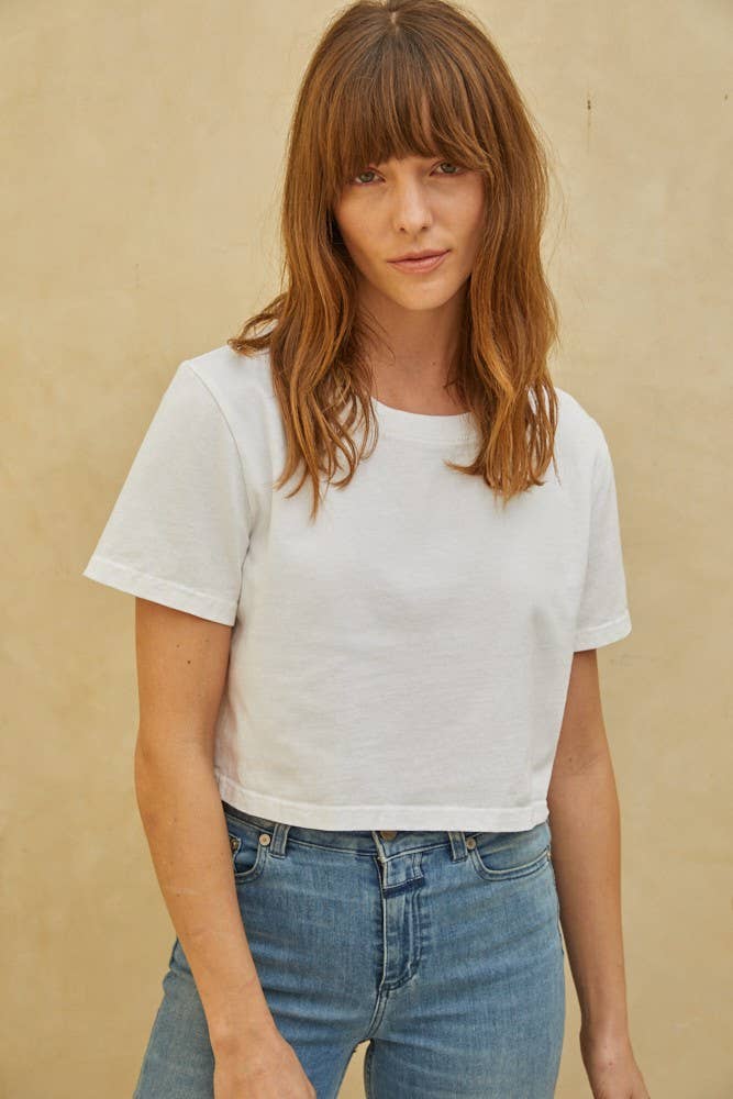 By Together Cropped White Tee