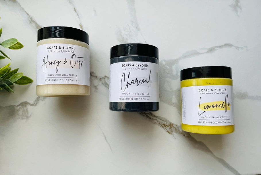 Soaps & Beyond Emulsified Body Scrub | Lavender or Honey+Oats