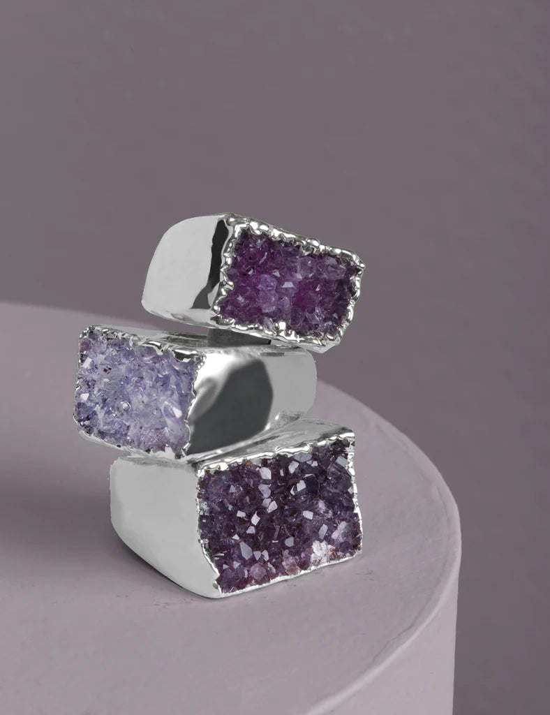 Nuance Silver Druzy Ring | More Color Options