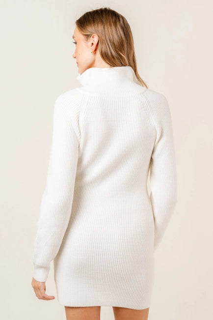 Fore White Sweater Mini Dress