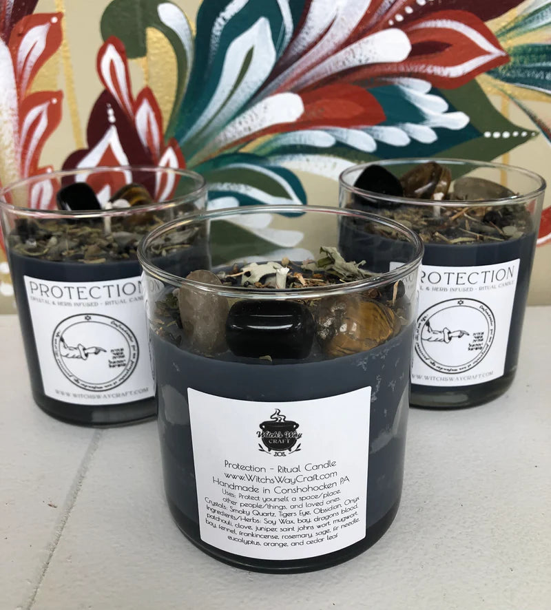 Witch's Way Protection Spell Candle